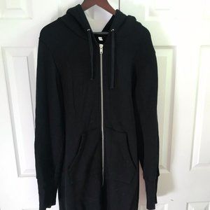 OAK NYC Long Black Sip Hoodie